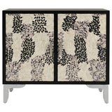 Forbes Black 2-Door Bone Inlay Accent Cabinet from Coaster - Luna Furniture