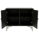 Forbes Black 2-Door Bone Inlay Accent Cabinet from Coaster - Luna Furniture