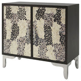 Forbes Black 2-Door Bone Inlay Accent Cabinet from Coaster - Luna Furniture