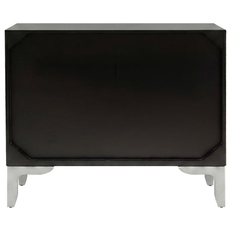 Forbes Black 2-Door Bone Inlay Accent Cabinet from Coaster - Luna Furniture