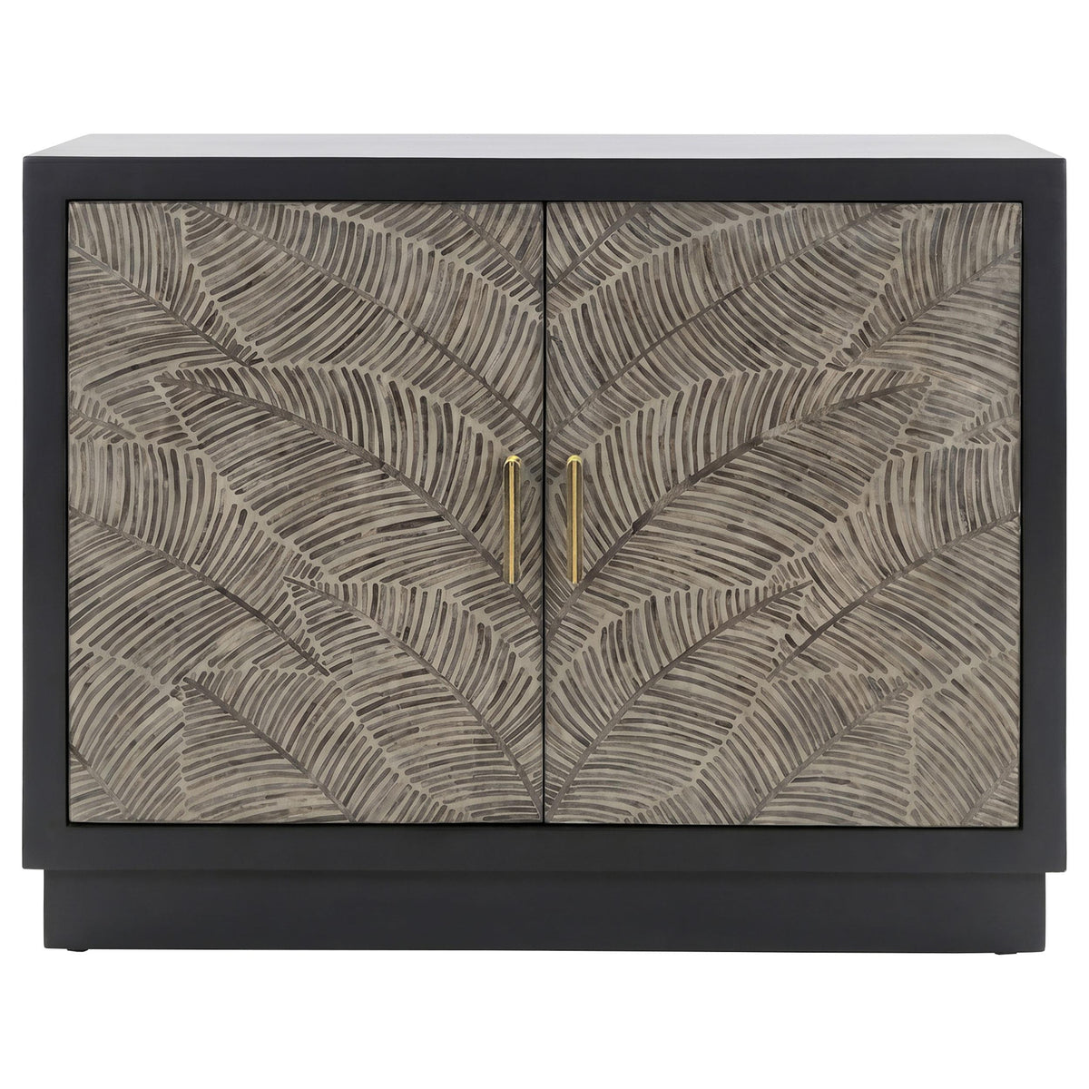 Kerrick Beige 2-door Bone Inlay Accent Cabinet and Black from Coaster - Luna Furniture