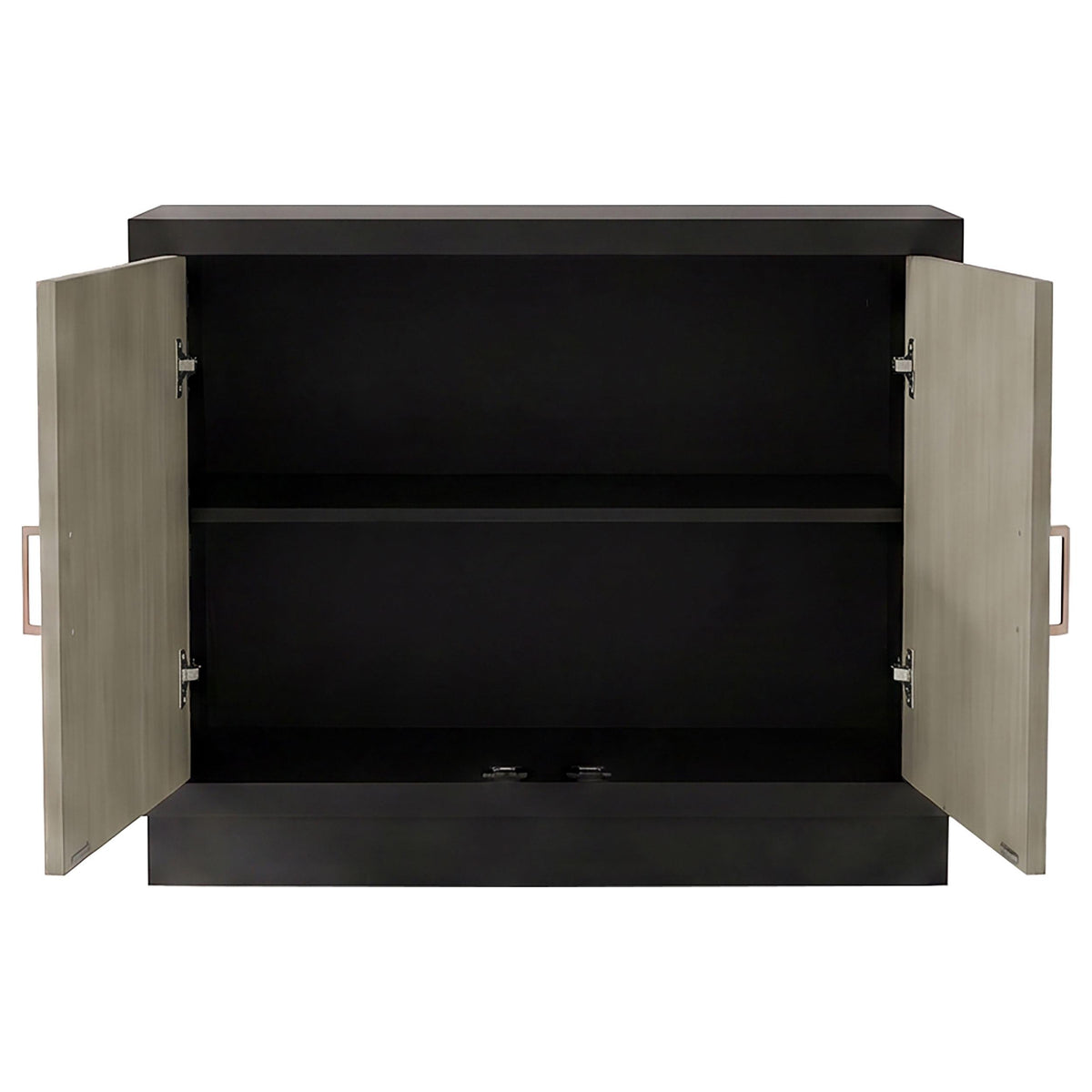 Kerrick Beige 2-door Bone Inlay Accent Cabinet and Black from Coaster - Luna Furniture