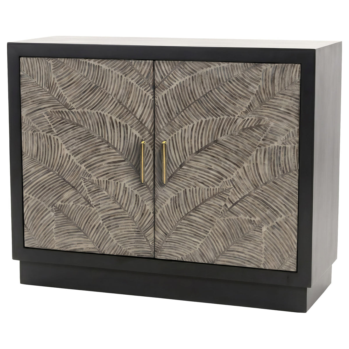 Kerrick Beige 2-door Bone Inlay Accent Cabinet and Black from Coaster - Luna Furniture