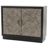 Kerrick Beige 2-door Bone Inlay Accent Cabinet and Black from Coaster - Luna Furniture