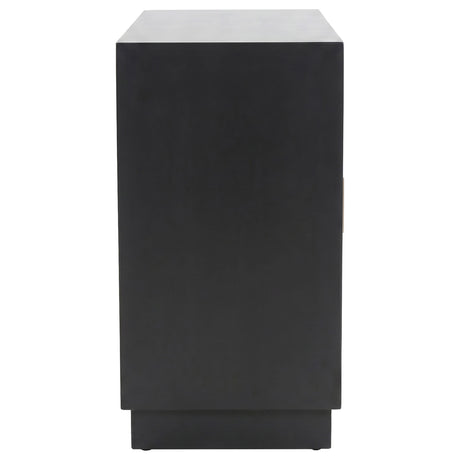 Kerrick Beige/Black 2-Door Bone Inlay Accent Cabinet from Coaster - Luna Furniture