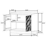 Kerrick Beige 2-door Bone Inlay Accent Cabinet and Black from Coaster - Luna Furniture