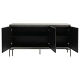 Krause Grey 3-door Bone Inlay Accent Cabinet and Black from Coaster - Luna Furniture