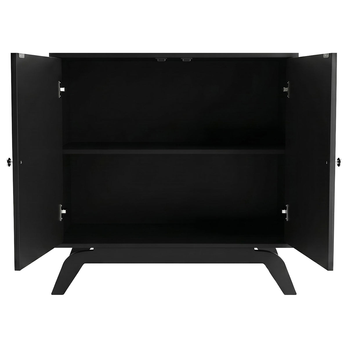 Marlon Black 2-Door Floral Bone Inlay Accent Cabinet from Coaster - Luna Furniture