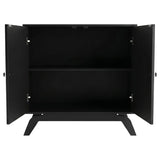 Marlon Black 2-Door Floral Bone Inlay Accent Cabinet from Coaster - Luna Furniture