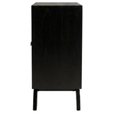 Marlon Black 2-Door Floral Bone Inlay Accent Cabinet from Coaster - Luna Furniture
