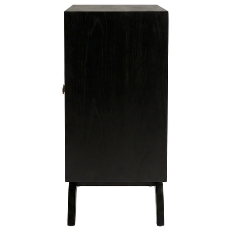 Marlon Black 2-Door Floral Bone Inlay Accent Cabinet from Coaster - Luna Furniture