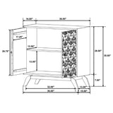 Marlon Black 2-Door Floral Bone Inlay Accent Cabinet from Coaster - Luna Furniture