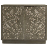 Parkes Distressed Grey 2-door Bone Inlay Accent Cabinet from Coaster - Luna Furniture
