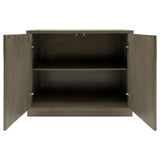 Parkes Distressed Grey 2-door Bone Inlay Accent Cabinet from Coaster - Luna Furniture