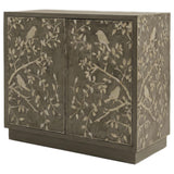 Parkes Distressed Grey 2-door Bone Inlay Accent Cabinet from Coaster - Luna Furniture