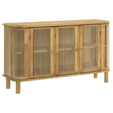 Ervine Natural 3-Door Rope Panel Sideboard Accent Storage Cabinet from Coaster - Luna Furniture