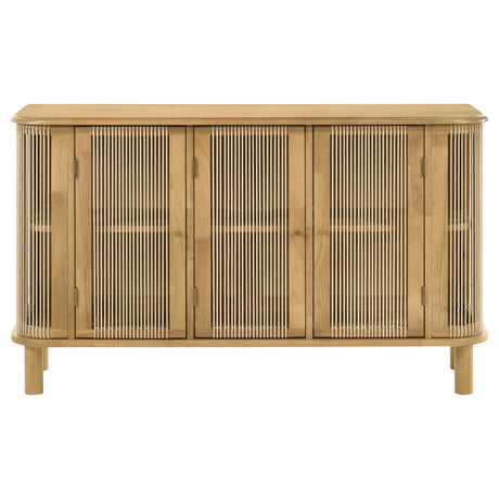 Ervine Natural 3-Door Rope Panel Sideboard Accent Storage Cabinet from Coaster - Luna Furniture
