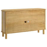 Ervine Natural 3-Door Rope Panel Sideboard Accent Storage Cabinet from Coaster - Luna Furniture