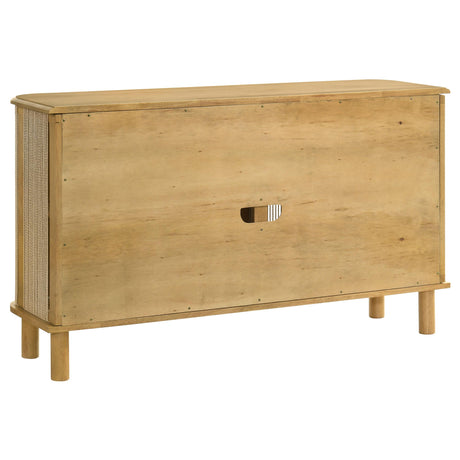 Ervine Natural 3-Door Rope Panel Sideboard Accent Storage Cabinet from Coaster - Luna Furniture
