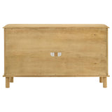 Ervine Natural 3-Door Rope Panel Sideboard Accent Storage Cabinet from Coaster - Luna Furniture