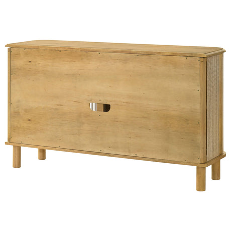 Ervine Natural 3-Door Rope Panel Sideboard Accent Storage Cabinet from Coaster - Luna Furniture