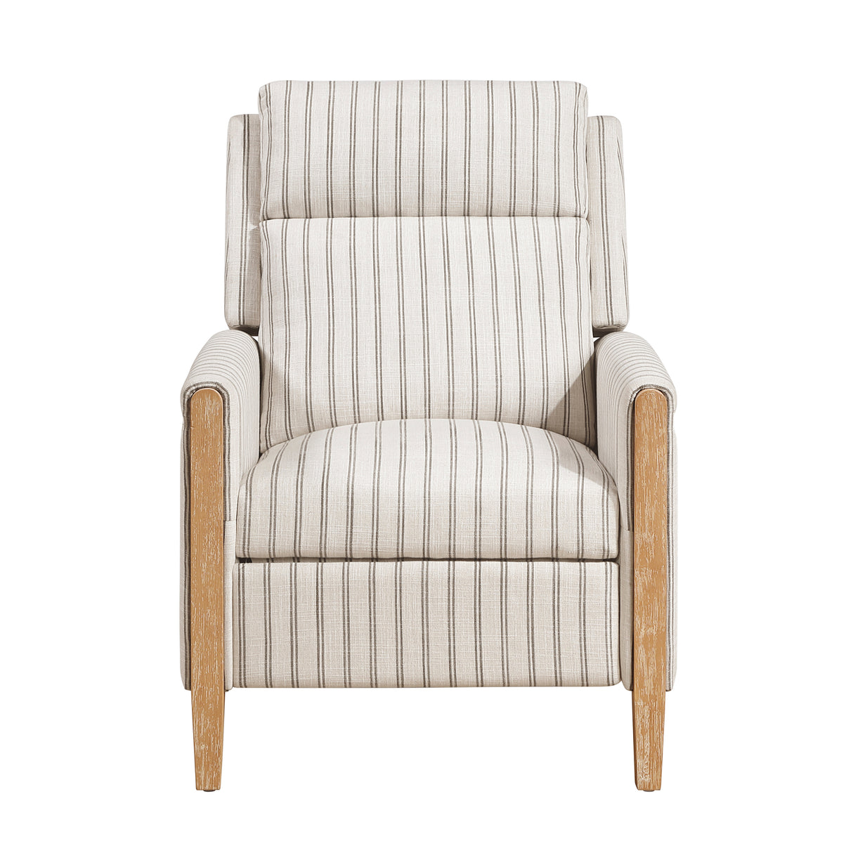 Burton White/Gray Push Back Reclining Chair from Homelegance - Luna Furniture