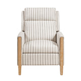 Burton White/Gray Push Back Reclining Chair from Homelegance - Luna Furniture