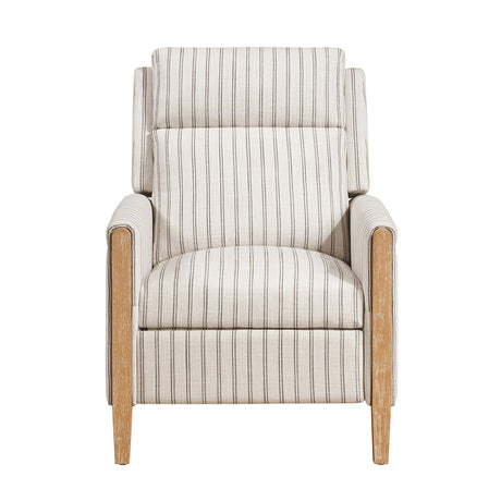 Burton White/Gray Push Back Reclining Chair from Homelegance - Luna Furniture