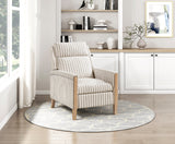 Burton White/Gray Push Back Reclining Chair from Homelegance - Luna Furniture