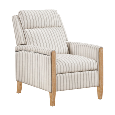 Burton White/Gray Push Back Reclining Chair from Homelegance - Luna Furniture