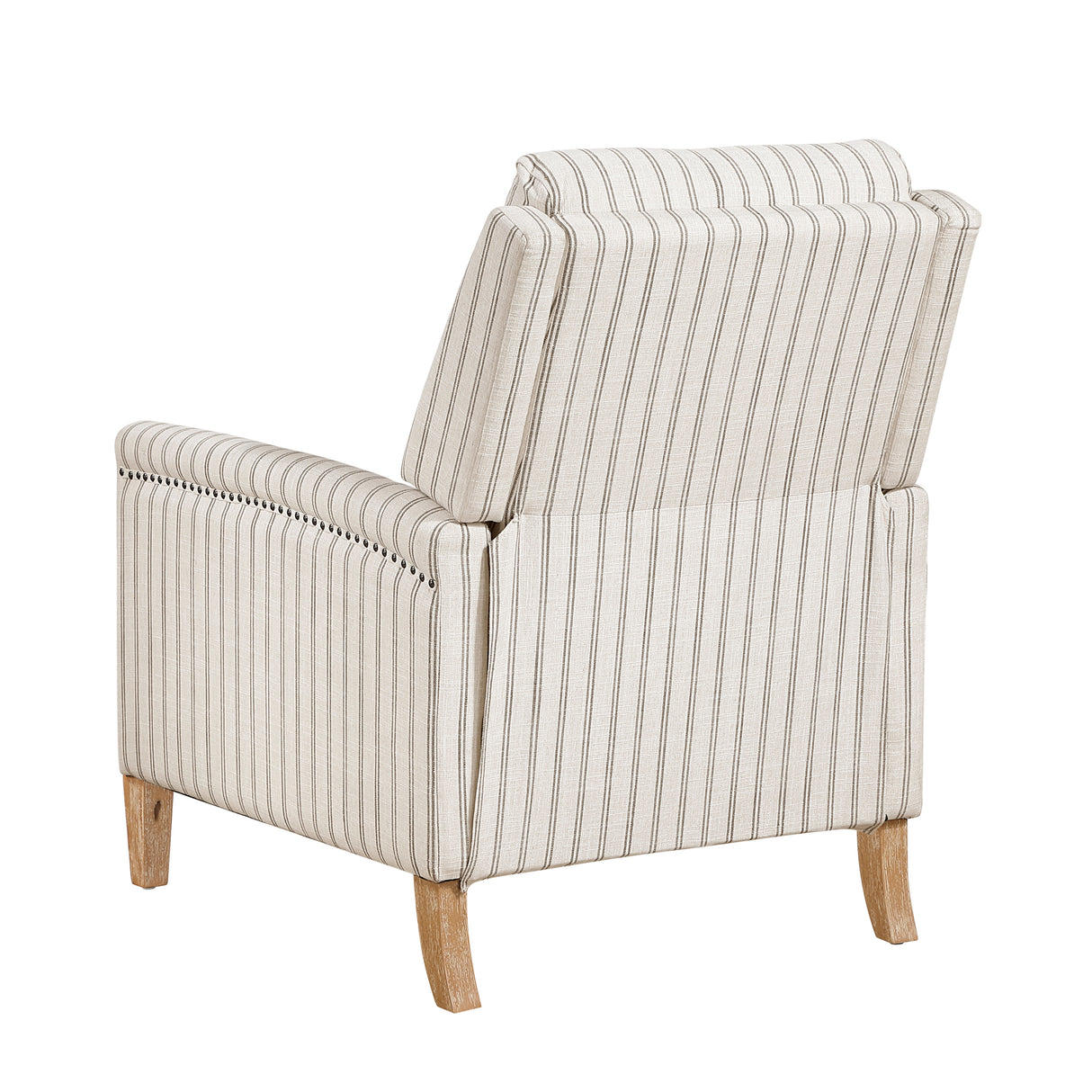 Burton White/Gray Push Back Reclining Chair from Homelegance - Luna Furniture