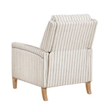 Burton White/Gray Push Back Reclining Chair from Homelegance - Luna Furniture