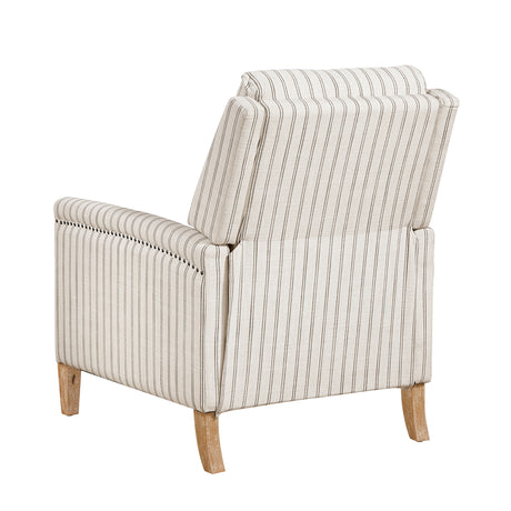 Burton White/Gray Push Back Reclining Chair from Homelegance - Luna Furniture
