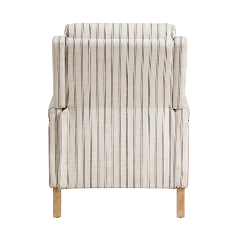 Burton White/Gray Push Back Reclining Chair from Homelegance - Luna Furniture