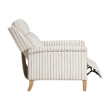 Burton White/Gray Push Back Reclining Chair from Homelegance - Luna Furniture