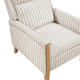 Burton White/Gray Push Back Reclining Chair from Homelegance - Luna Furniture
