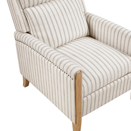 Burton White/Gray Push Back Reclining Chair from Homelegance - Luna Furniture
