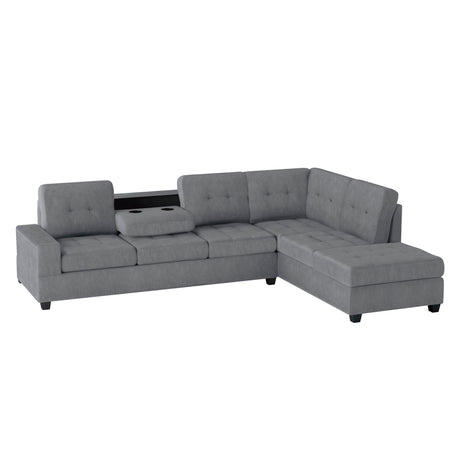 Maston Light Gray Ottoman from Homelegance - Luna Furniture
