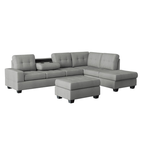 Maston Light Gray Ottoman from Homelegance - Luna Furniture