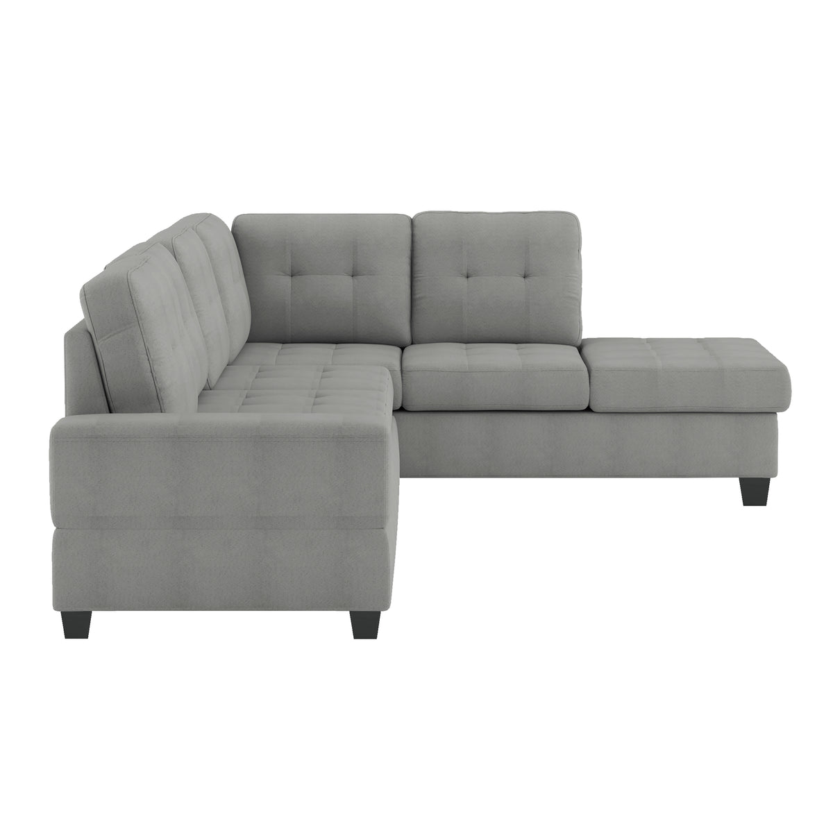 Maston Gray 2-Piece Reversible Sectional with Drop-Down Cup Holders from Homelegance - Luna Furniture