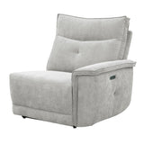 Mischa Dark Gray Top-Grain Leather Chair from Homelegance - Luna Furniture