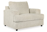 Soletren Stone Chair and Ottoman from Ashley - Luna Furniture
