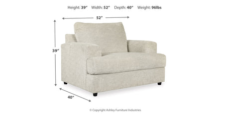 Soletren Sofa, Loveseat and Chair in Stone from Ashley Furniture - Luna Furniture