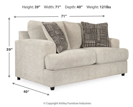 Soletren Stone Sofa, Loveseat, and Ottoman from Ashley Furniture - Luna Furniture