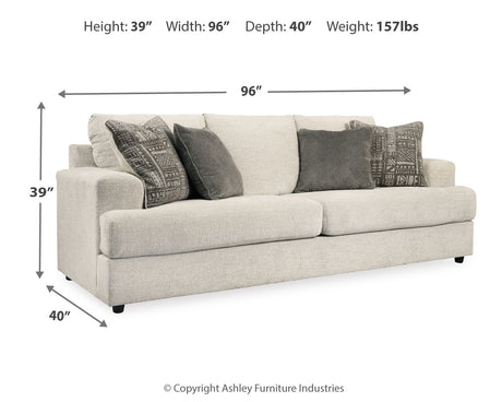 Soletren Sofa, Loveseat and Chair in Stone from Ashley Furniture - Luna Furniture