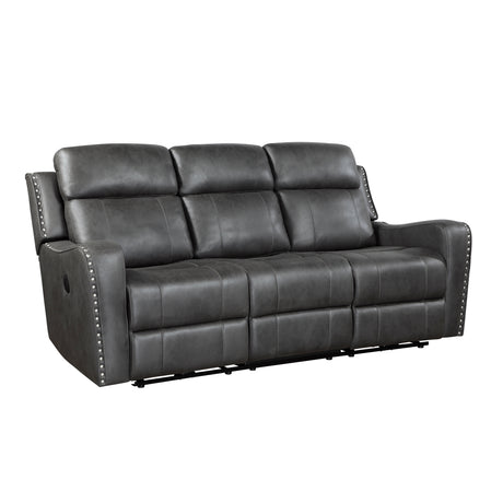 Fairway Black Power Double Reclining Loveseat with Center Console from Homelegance - Luna Furniture