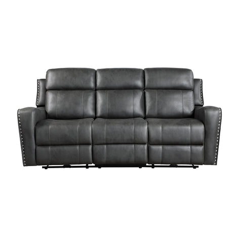 Fairway Black Power Double Reclining Loveseat with Center Console from Homelegance - Luna Furniture