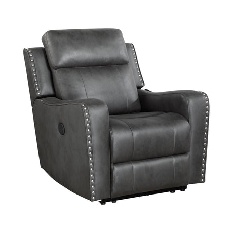 Kellen Smoky Gray Power Double Reclining Living Room Set from Homelegance - Luna Furniture
