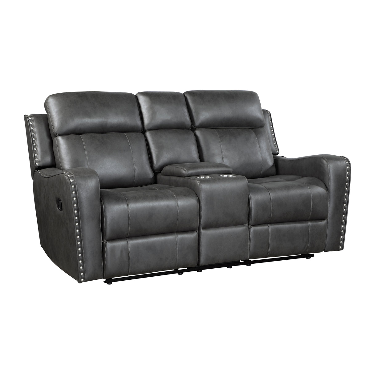 Kellen Smoky Gray Double Reclining Living Room Set from Homelegance - Luna Furniture