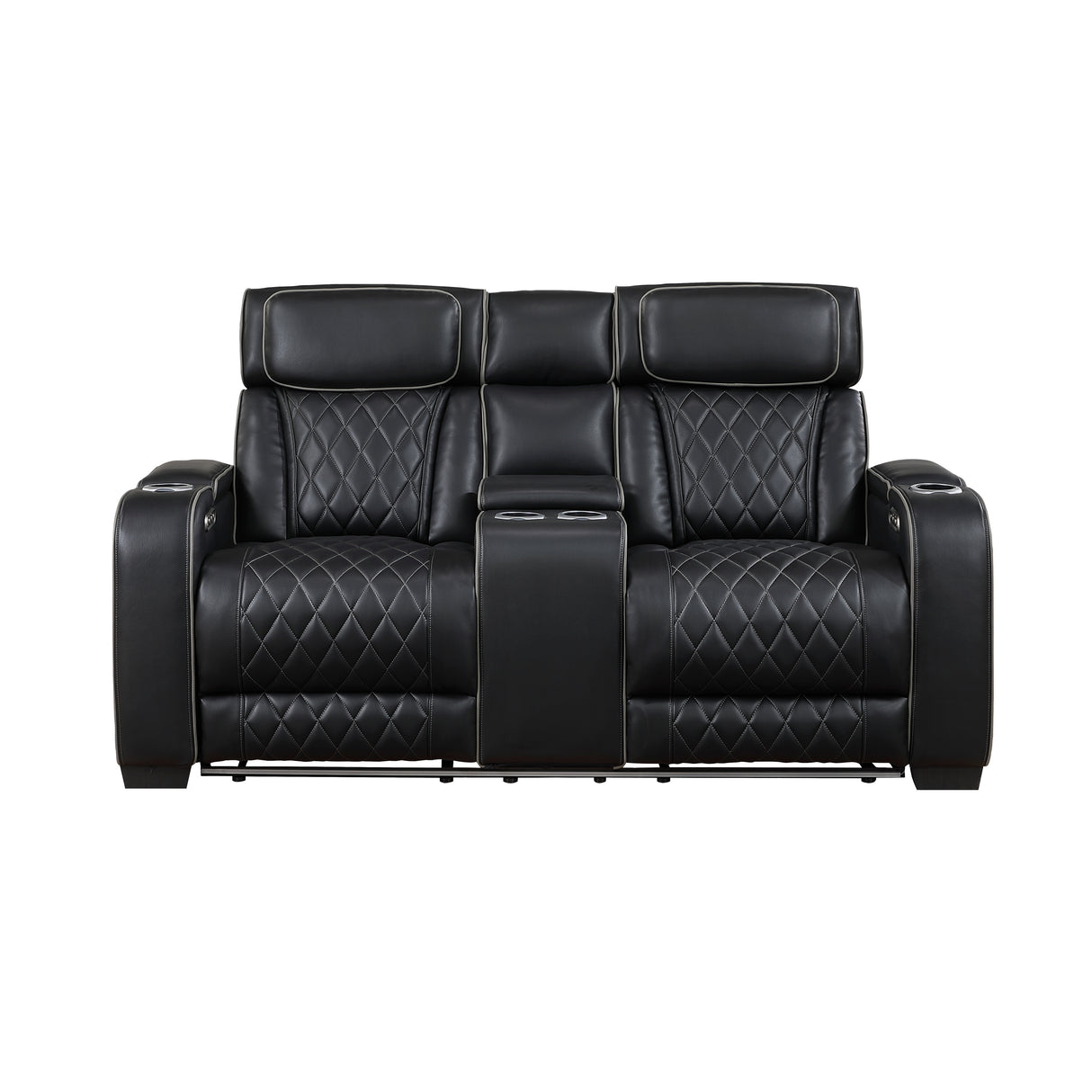 Fairway Black Power Double Reclining Sofa from Homelegance - Luna Furniture